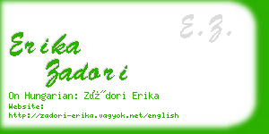 erika zadori business card